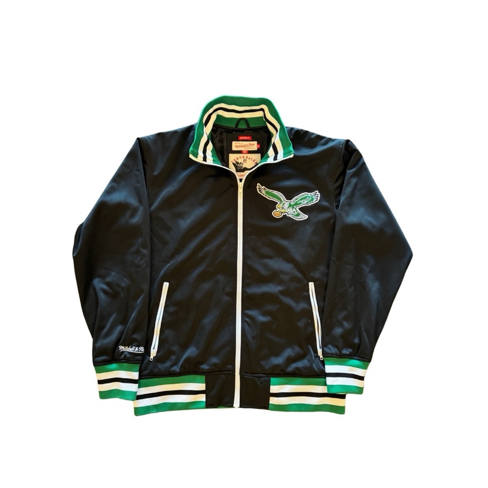 Mitchell & Ness Throwback Eagles Varsity Zip Jack… - image 2